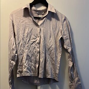 Bebe Lavender Button-Up Blouse
